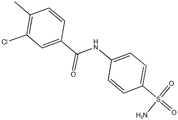 N-[4-(aminosulfonyl)phenyl]-3-chloro-4-methylbenzamide Struktur