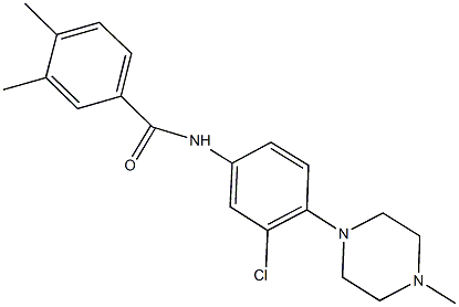 N-[3-chloro-4-(4-methyl-1-piperazinyl)phenyl]-3,4-dimethylbenzamide Struktur