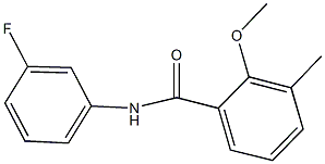 N-(3-fluorophenyl)-2-methoxy-3-methylbenzamide Struktur