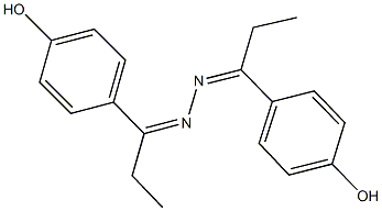 1-(4-hydroxyphenyl)-1-propanone [1-(4-hydroxyphenyl)propylidene]hydrazone Struktur