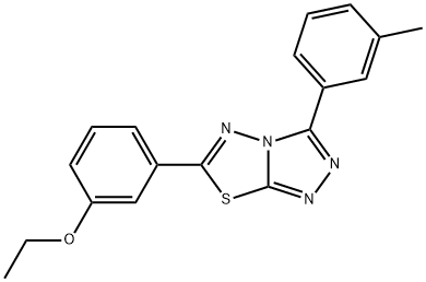 ethyl 3-[3-(3-methylphenyl)[1,2,4]triazolo[3,4-b][1,3,4]thiadiazol-6-yl]phenyl ether Struktur