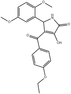 5-(2,5-dimethoxyphenyl)-4-(4-ethoxybenzoyl)-3-hydroxy-1,5-dihydro-2H-pyrrol-2-one Struktur