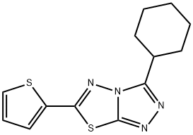 3-cyclohexyl-6-(2-thienyl)[1,2,4]triazolo[3,4-b][1,3,4]thiadiazole Struktur