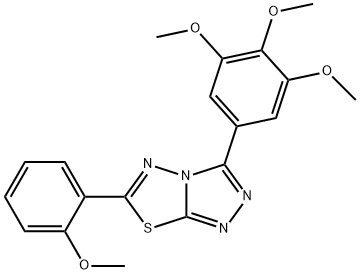 6-(2-methoxyphenyl)-3-(3,4,5-trimethoxyphenyl)[1,2,4]triazolo[3,4-b][1,3,4]thiadiazole Struktur