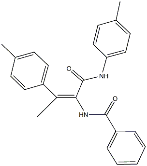 N-[2-(4-methylphenyl)-1-(4-toluidinocarbonyl)-1-propenyl]benzamide Struktur