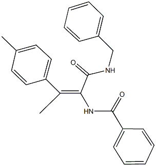 N-[1-[(benzylamino)carbonyl]-2-(4-methylphenyl)-1-propenyl]benzamide Struktur