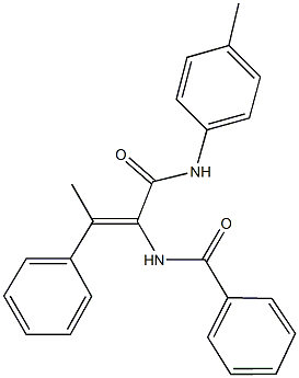 N-[2-phenyl-1-(4-toluidinocarbonyl)-1-propenyl]benzamide Struktur