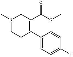 methyl 4-(4-fluorophenyl)-1-methyl-1,2,5,6-tetrahydro-3-pyridinecarboxylate Struktur