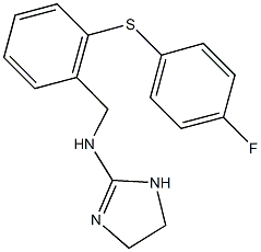 N-(4,5-dihydro-1H-imidazol-2-yl)-N-{2-[(4-fluorophenyl)sulfanyl]benzyl}amine Struktur