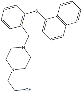 2-{4-[2-(1-naphthylsulfanyl)benzyl]-1-piperazinyl}ethanol Struktur