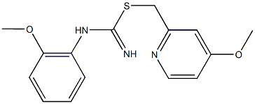 (4-methoxy-2-pyridinyl)methyl N-(2-methoxyphenyl)imidothiocarbamate Struktur