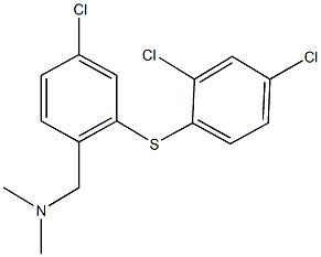 N-{4-chloro-2-[(2,4-dichlorophenyl)sulfanyl]benzyl}-N,N-dimethylamine Struktur