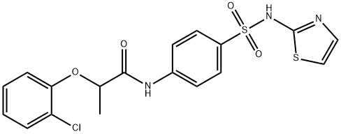 2-(2-chlorophenoxy)-N-{4-[(1,3-thiazol-2-ylamino)sulfonyl]phenyl}propanamide Struktur