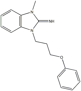 1-methyl-3-(3-phenoxypropyl)-1,3-dihydro-2H-benzimidazol-2-imine Struktur