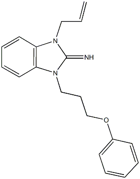 1-allyl-3-(3-phenoxypropyl)-1,3-dihydro-2H-benzimidazol-2-imine Struktur