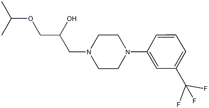 1-isopropoxy-3-{4-[3-(trifluoromethyl)phenyl]-1-piperazinyl}-2-propanol Struktur