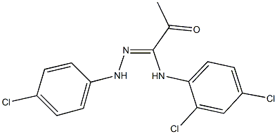 N'-(4-chlorophenyl)-N-(2,4-dichlorophenyl)-2-oxopropanehydrazonamide Struktur