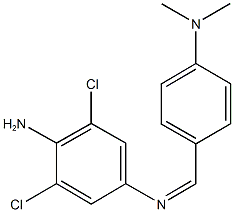 N-(4-amino-3,5-dichlorophenyl)-N-[4-(dimethylamino)benzylidene]amine Struktur