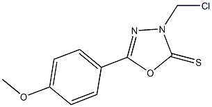 3-(chloromethyl)-5-(4-methoxyphenyl)-1,3,4-oxadiazole-2(3H)-thione Struktur