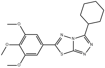 3-cyclohexyl-6-(3,4,5-trimethoxyphenyl)[1,2,4]triazolo[3,4-b][1,3,4]thiadiazole Struktur