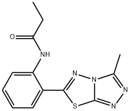 N-[2-(3-methyl[1,2,4]triazolo[3,4-b][1,3,4]thiadiazol-6-yl)phenyl]propanamide Struktur