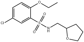 5-chloro-2-ethoxy-N-(tetrahydro-2-furanylmethyl)benzenesulfonamide Struktur