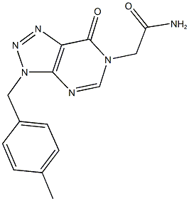 2-[3-(4-methylbenzyl)-7-oxo-3,7-dihydro-6H-[1,2,3]triazolo[4,5-d]pyrimidin-6-yl]acetamide Struktur