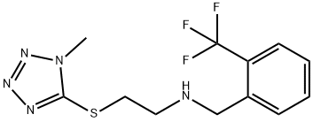 2-[(1-methyl-1H-tetraazol-5-yl)sulfanyl]-N-[2-(trifluoromethyl)benzyl]ethanamine Struktur