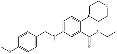 ethyl 5-[(4-methoxybenzyl)amino]-2-(4-morpholinyl)benzoate Struktur