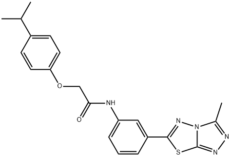 2-(4-isopropylphenoxy)-N-[3-(3-methyl[1,2,4]triazolo[3,4-b][1,3,4]thiadiazol-6-yl)phenyl]acetamide Struktur