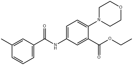 ethyl 5-[(3-methylbenzoyl)amino]-2-(4-morpholinyl)benzoate Struktur