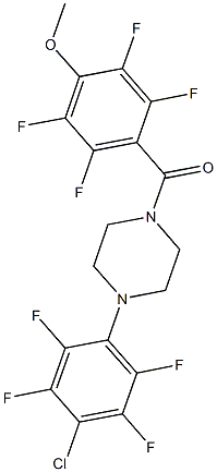 4-{[4-(4-chloro-2,3,5,6-tetrafluorophenyl)-1-piperazinyl]carbonyl}-2,3,5,6-tetrafluorophenyl methyl ether Struktur