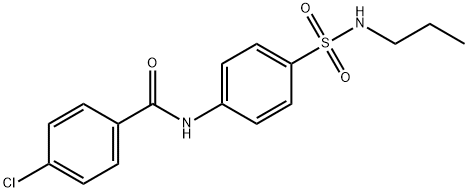 4-chloro-N-{4-[(propylamino)sulfonyl]phenyl}benzamide Struktur