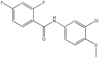 N-(3-chloro-4-methoxyphenyl)-2,4-difluorobenzamide Struktur