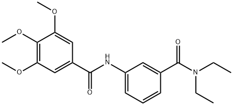 N-{3-[(diethylamino)carbonyl]phenyl}-3,4,5-trimethoxybenzamide Struktur