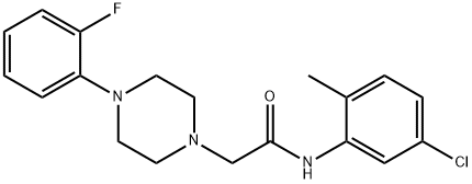 N-(5-chloro-2-methylphenyl)-2-[4-(2-fluorophenyl)-1-piperazinyl]acetamide Struktur