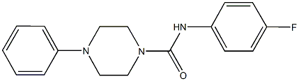 N-(4-fluorophenyl)-4-phenyl-1-piperazinecarboxamide Struktur