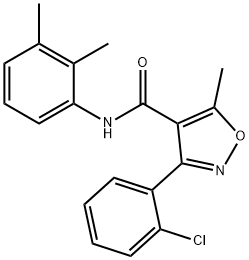 3-(2-chlorophenyl)-N-(2,3-dimethylphenyl)-5-methyl-4-isoxazolecarboxamide Struktur