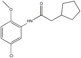 N-(5-chloro-2-methoxyphenyl)-2-cyclopentylacetamide Struktur