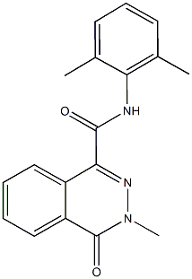 N-(2,6-dimethylphenyl)-3-methyl-4-oxo-3,4-dihydro-1-phthalazinecarboxamide Struktur