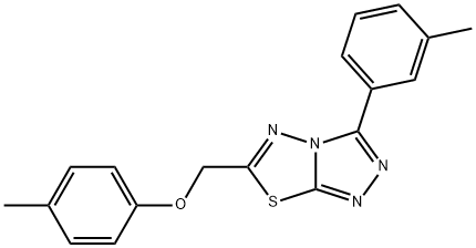 6-[(4-methylphenoxy)methyl]-3-(3-methylphenyl)[1,2,4]triazolo[3,4-b][1,3,4]thiadiazole Struktur