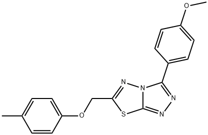 3-(4-methoxyphenyl)-6-[(4-methylphenoxy)methyl][1,2,4]triazolo[3,4-b][1,3,4]thiadiazole Struktur