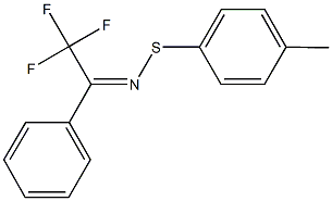 2,2,2-trifluoro-1-phenylethanone S-(4-methylphenyl)thioxime Struktur