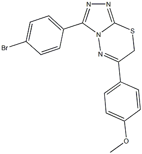 4-[3-(4-bromophenyl)-7H-[1,2,4]triazolo[3,4-b][1,3,4]thiadiazin-6-yl]phenyl methyl ether Struktur