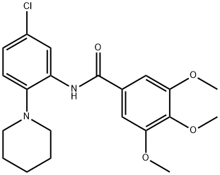 N-[5-chloro-2-(1-piperidinyl)phenyl]-3,4,5-trimethoxybenzamide Struktur