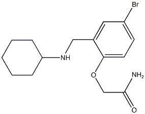 2-{4-bromo-2-[(cyclohexylamino)methyl]phenoxy}acetamide Struktur