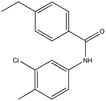 N-(3-chloro-4-methylphenyl)-4-ethylbenzamide Struktur