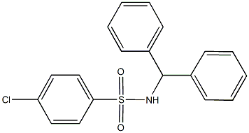 N-benzhydryl-4-chlorobenzenesulfonamide Struktur