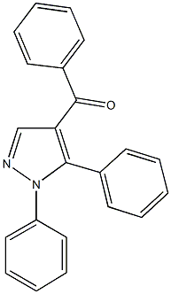 (1,5-diphenyl-1H-pyrazol-4-yl)(phenyl)methanone Struktur