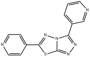 3-(3-pyridinyl)-6-(4-pyridinyl)[1,2,4]triazolo[3,4-b][1,3,4]thiadiazole Struktur